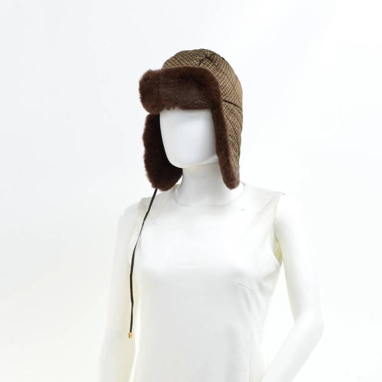 Louis Vuitton Silk Fur Igloo Chapka Hat Size L (Fits like Small)