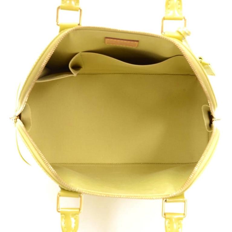 Louis Vuitton Alma Lime Green Vernis Leather Hand Bag at 1stDibs lime