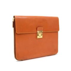 Louis Vuitton Honore Portfolio Brown Nomade Leather Document Clutch Bag