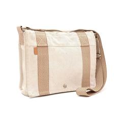 Hermes Fourre Besace PM Brown x Beige Canvas Tote Handtasche