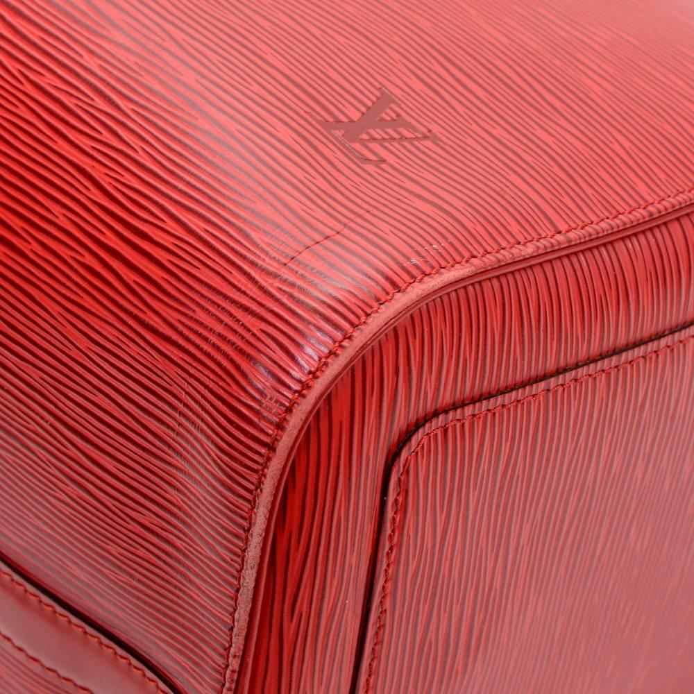 Vintage Louis Vuitton Keepall 45 Red Epi Leather Travel Bag 3