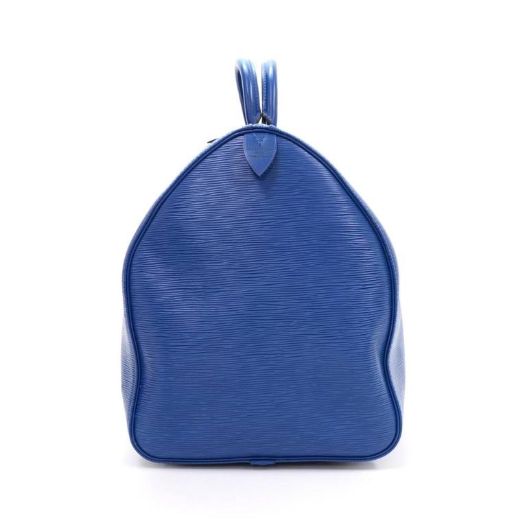 Vintage Louis Vuitton Keepall 55 Blue Epi Leather Duffle Travel Bag at 1stDibs blue louis