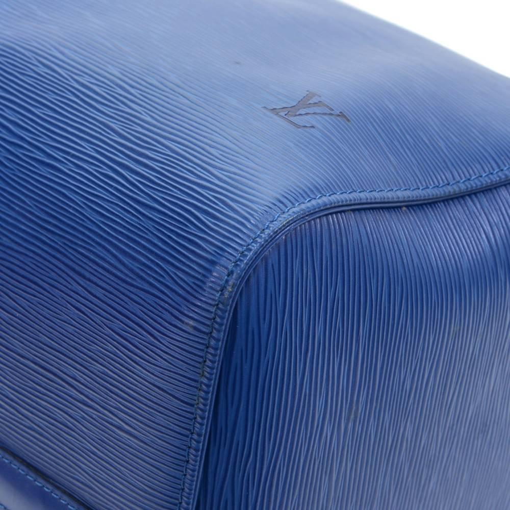 Vintage Louis Vuitton Keepall 55 Blue Epi Leather Duffle Travel Bag 1