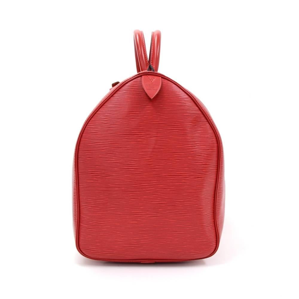 Women's Vintage Louis Vuitton Keepall 50 Red Epi Leather Duffle Travel Bag