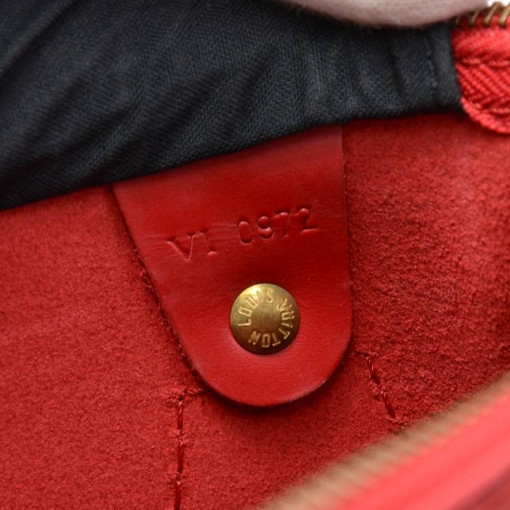 Vintage Louis Vuitton Speedy 30 Red Epi Leather City Hand Bag 5