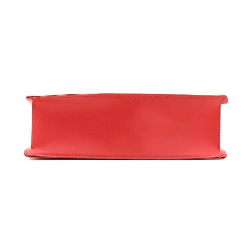 Louis Vuitton Sac Plat PM Red Epi Leather Handbag 1