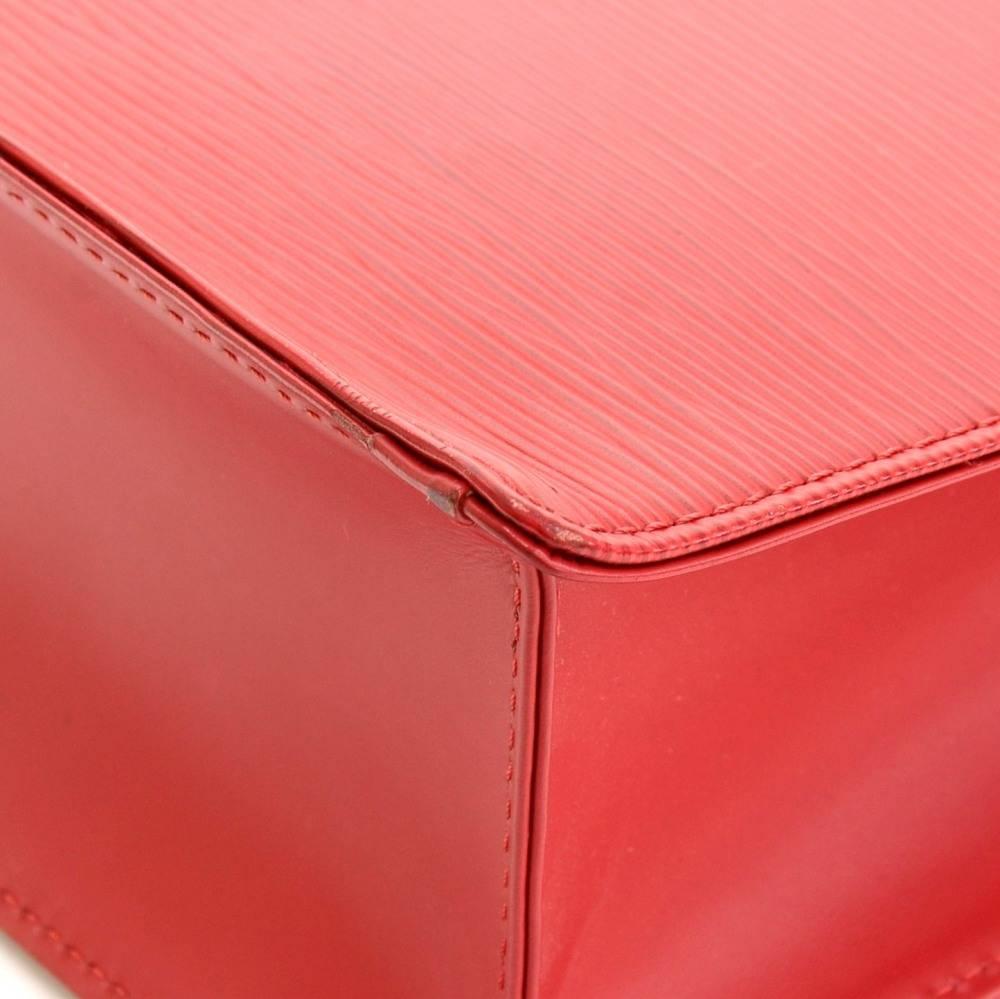 Louis Vuitton Sac Plat PM Red Epi Leather Handbag 2