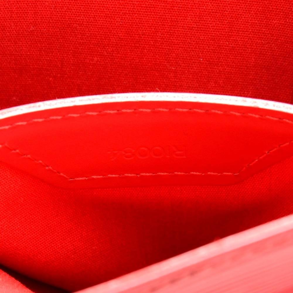 Louis Vuitton Sac Plat PM Red Epi Leather Handbag 4
