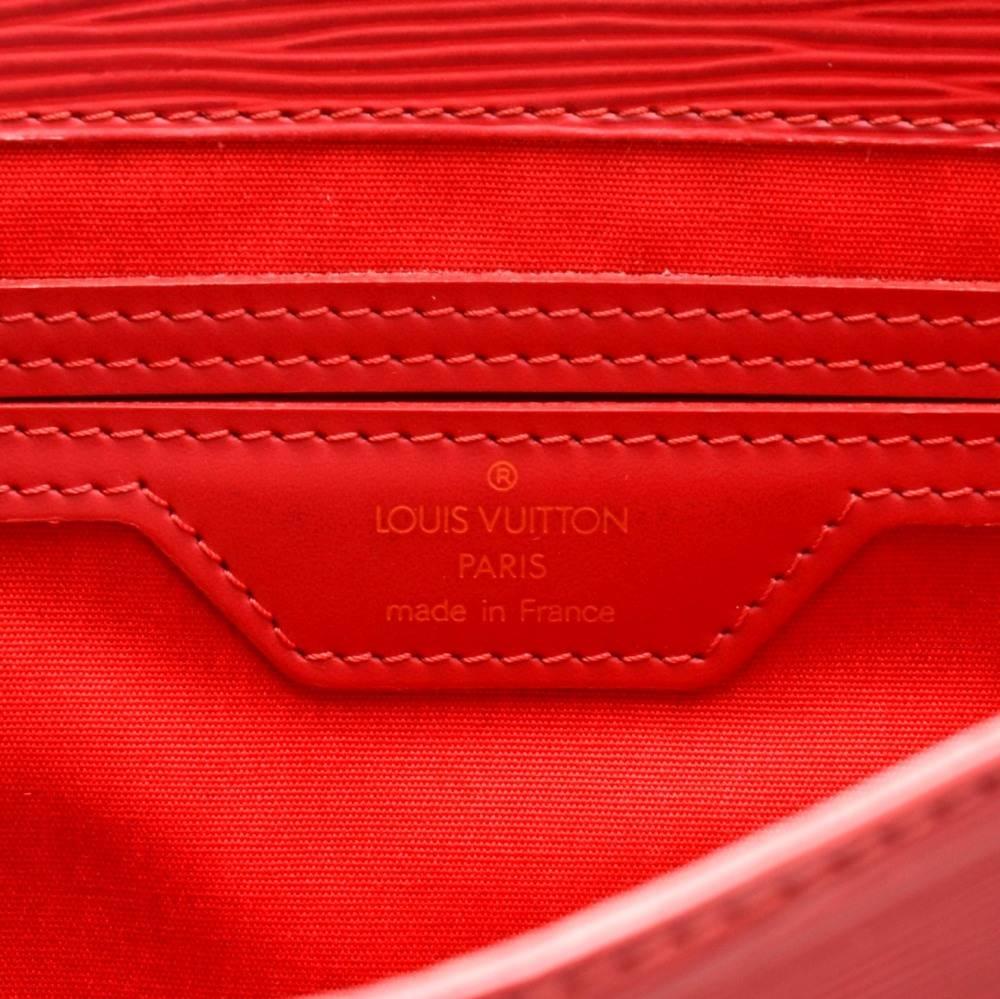 Louis Vuitton Sac Plat PM Red Epi Leather Handbag 3