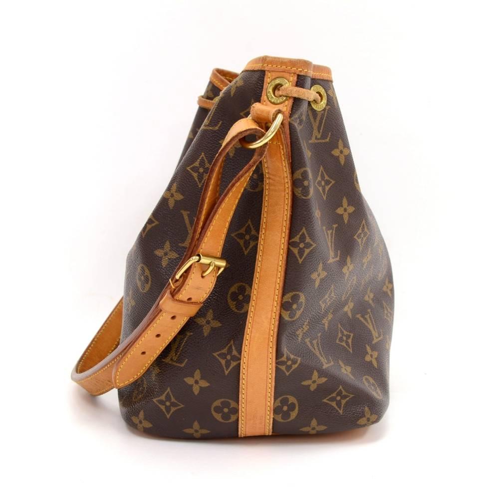 Brown Louis Vuitton Petit Noe Monogram Canvas Shoulder Bag