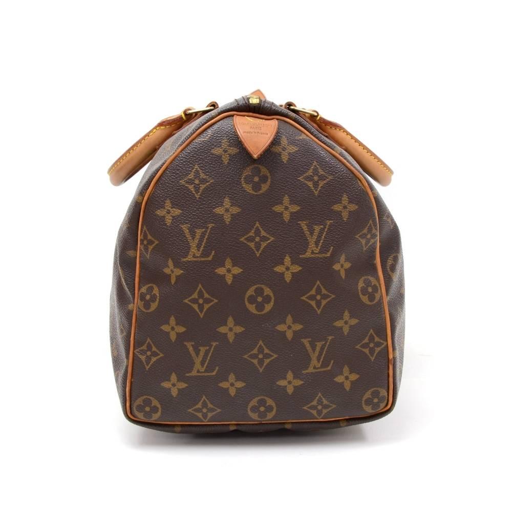 Women's Louis Vuitton Speedy 35 Monogram Canvas City Hand Bag