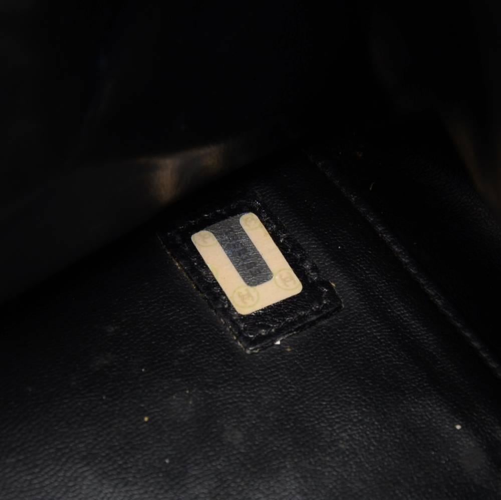 Vintage Chanel Supermodel Black Leather XL Shoulder Tote Bag 3
