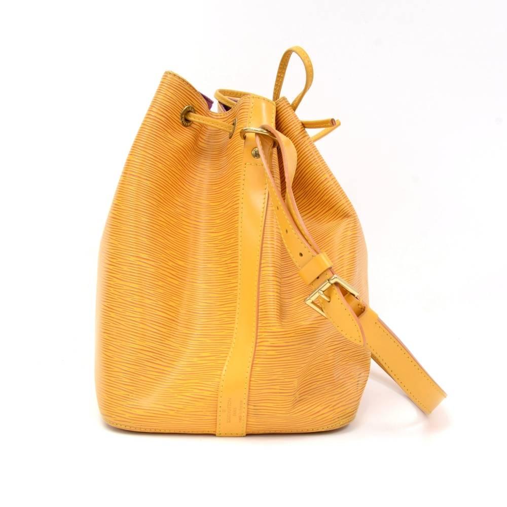 Women's Louis Vuitton Petit Noe Yellow Epi Leather Shoulder Bag