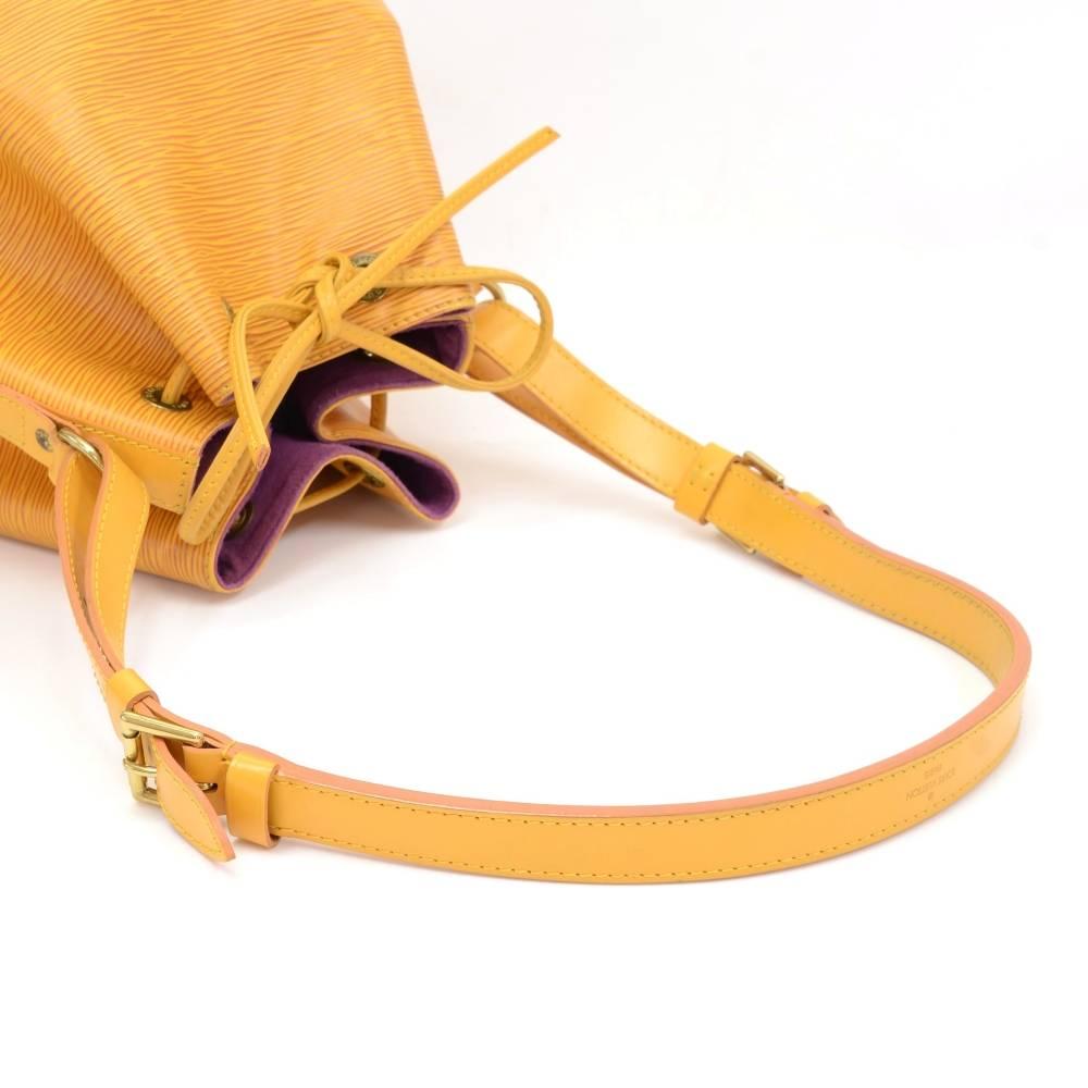 Louis Vuitton Petit Noe Yellow Epi Leather Shoulder Bag 3
