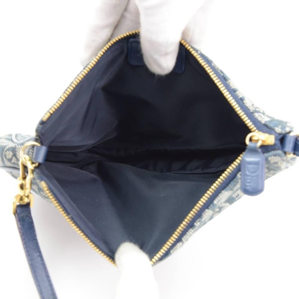 Christian Dior Mini Saddle Navy Monogram Pochette Bag 3