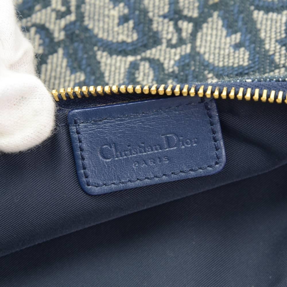 Christian Dior Mini Saddle Navy Monogram Pochette Bag 1