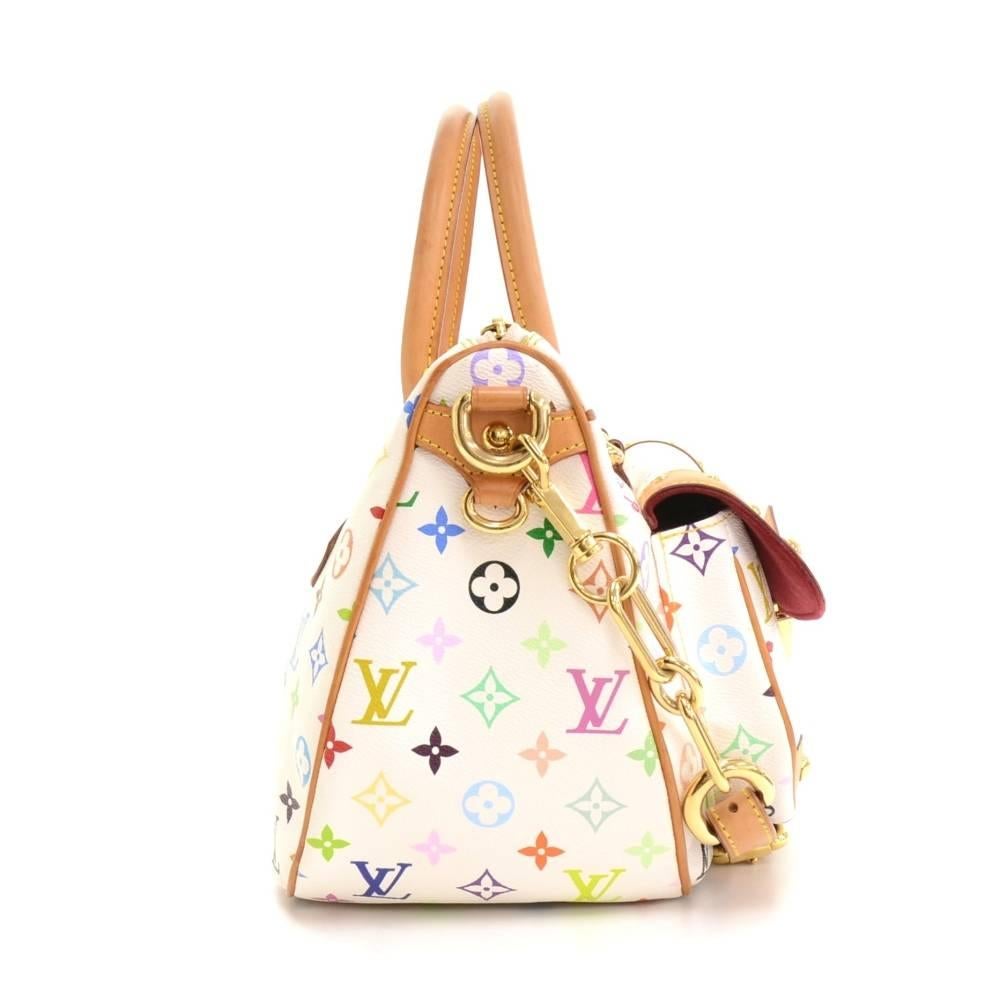 Louis Vuitton Rita White Multicolor Monogram Canvas 2 way Bag In Excellent Condition In Fukuoka, Kyushu