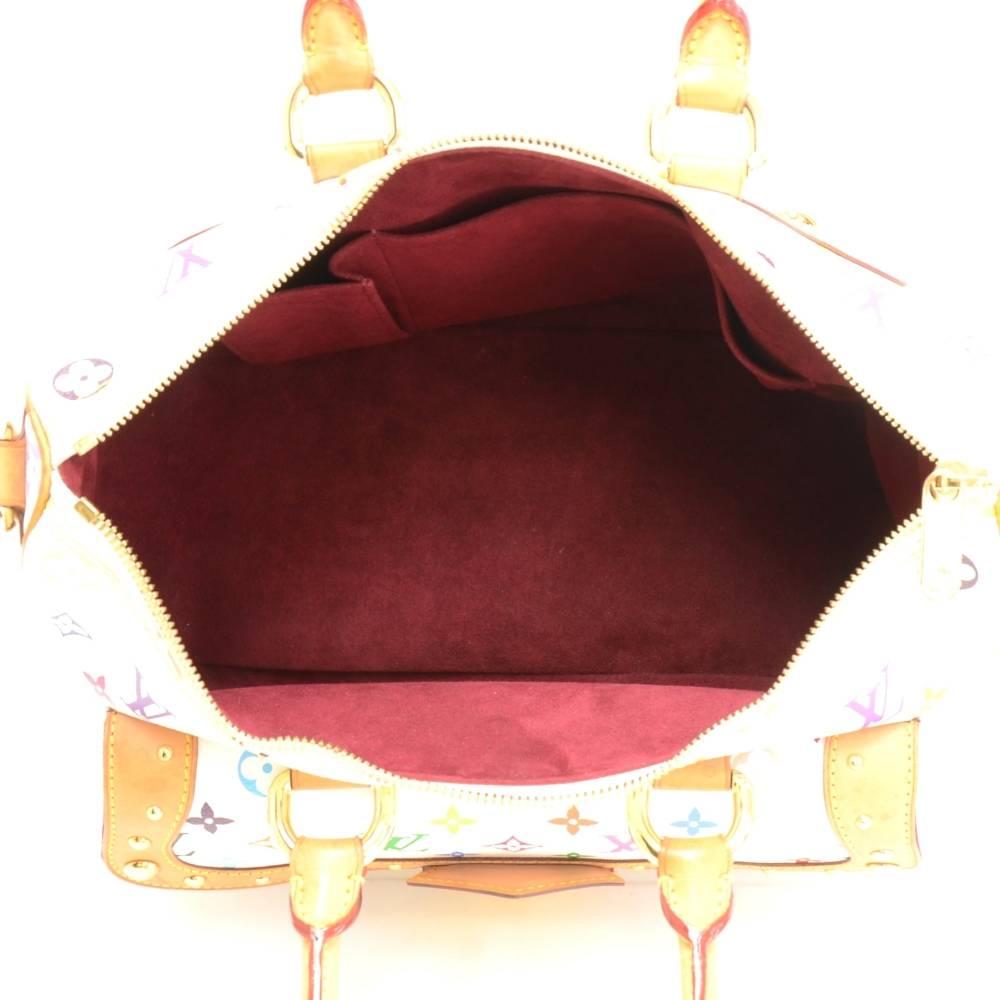 Louis Vuitton Rita White Multicolor Monogram Canvas 2 way Bag 5