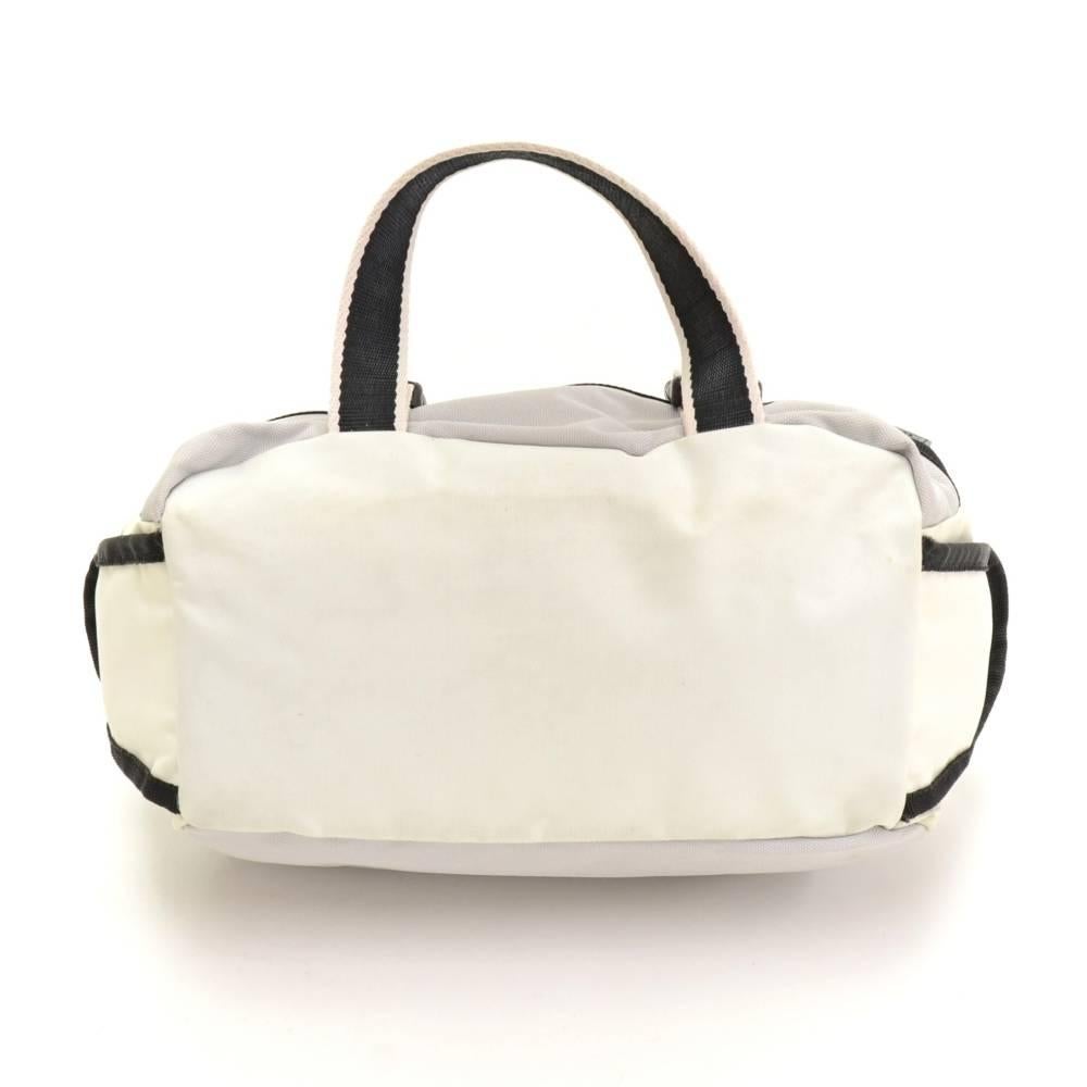Women's Chanel Sports Line Gray x White Canvas Waist Pouch Bag