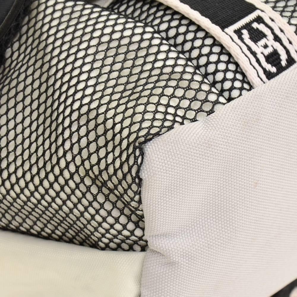 Chanel Sports Line Gray x White Canvas Waist Pouch Bag 2