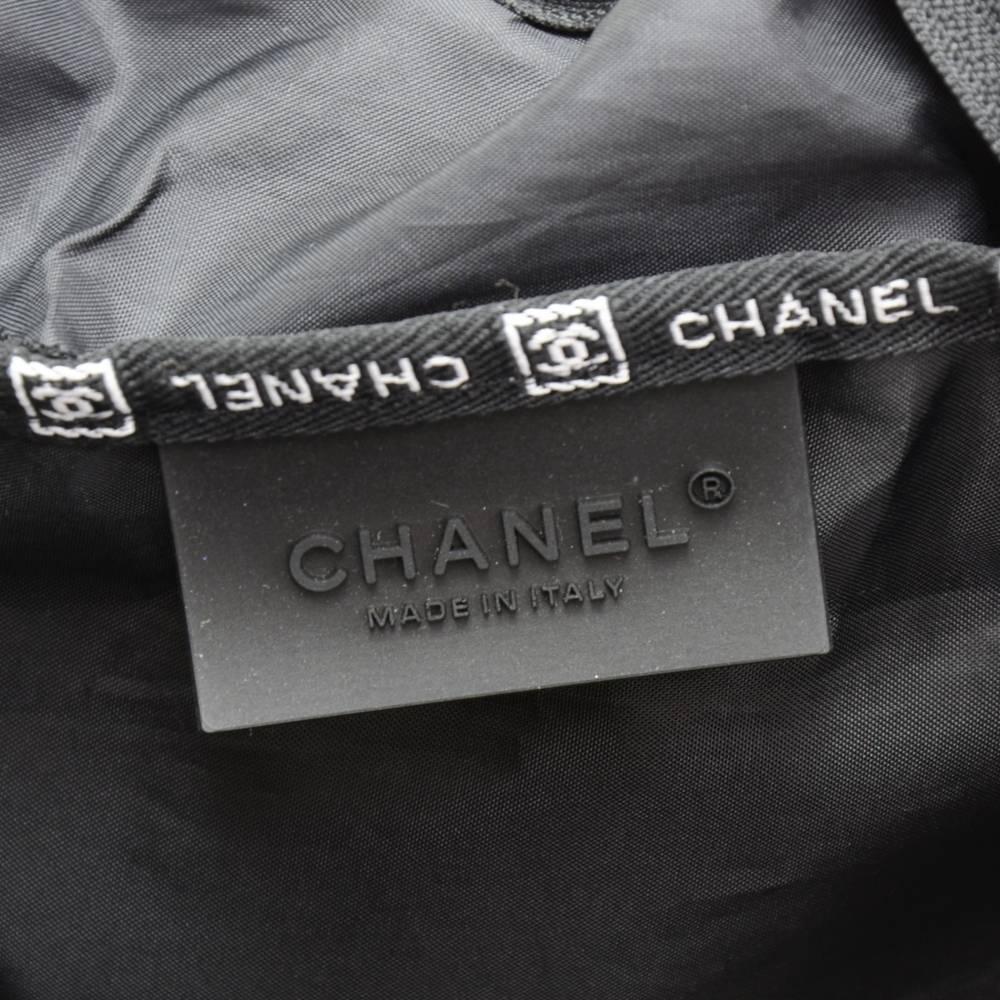 Chanel Sports Line Gray x White Canvas Waist Pouch Bag 3