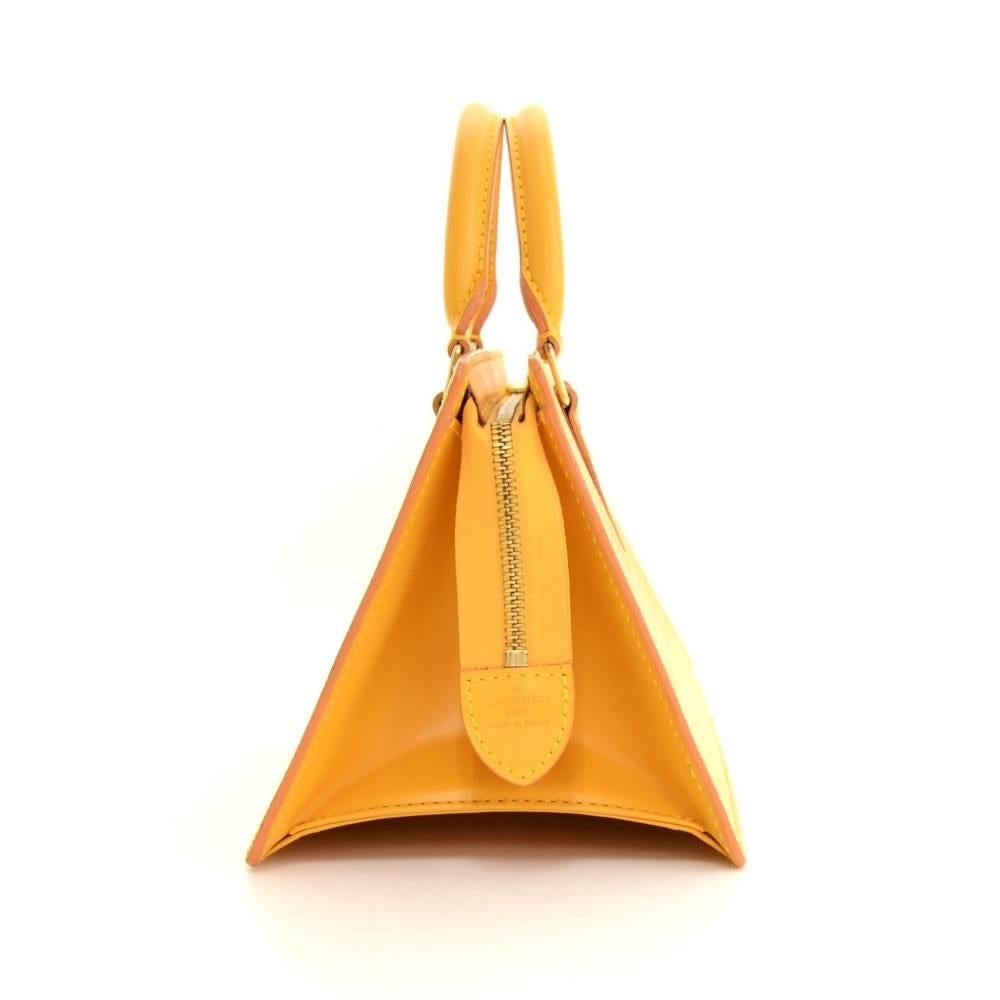 Women's Vintage Louis Vuitton Sac Triangle Yellow Epi Leather Hand Bag