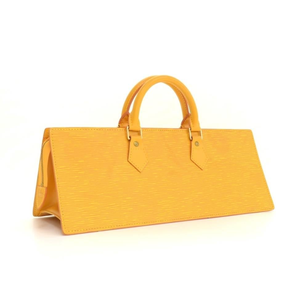 Vintage Louis Vuitton Sac Triangle Yellow Epi Leather Hand Bag In Good Condition In Fukuoka, Kyushu