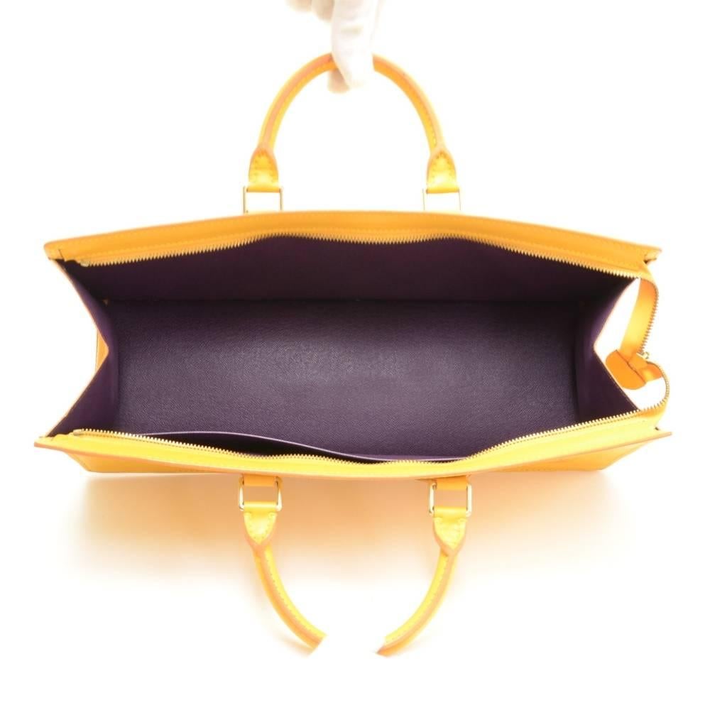 Vintage Louis Vuitton Sac Triangle Yellow Epi Leather Hand Bag 6