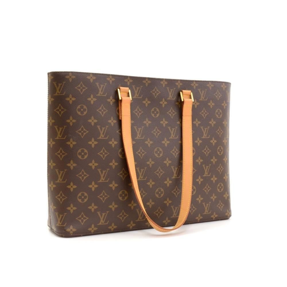 Brown Louis Vuitton Luco Monogram Cavas Large Tote Shoulder Bag