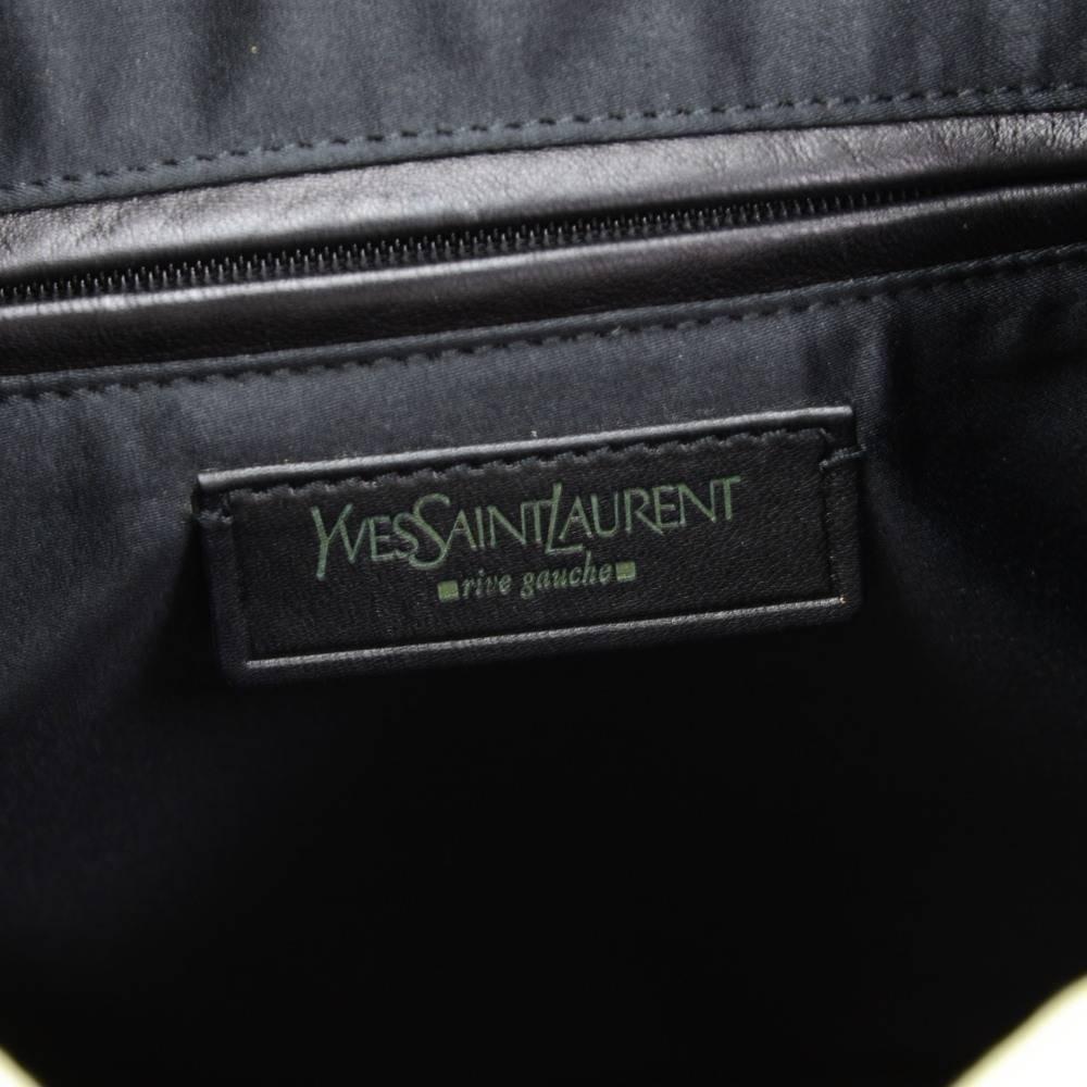 Yves Saint Laurent Kahala Beige Cotton Tote Hand Bag 3