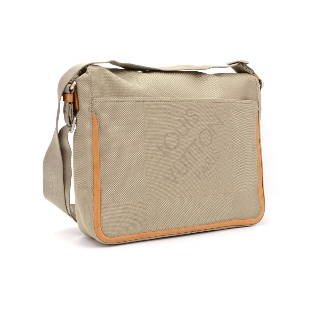 Brown Louis Vuitton Messager Gray Damier Geant Canvas Laptop Bag