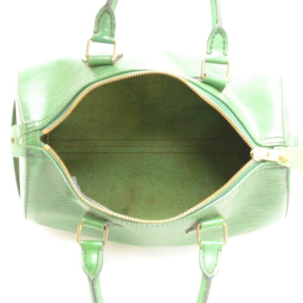 Vintage Louis Vuitton Speedy 25 Green Epi Leather City Hand Bag 5