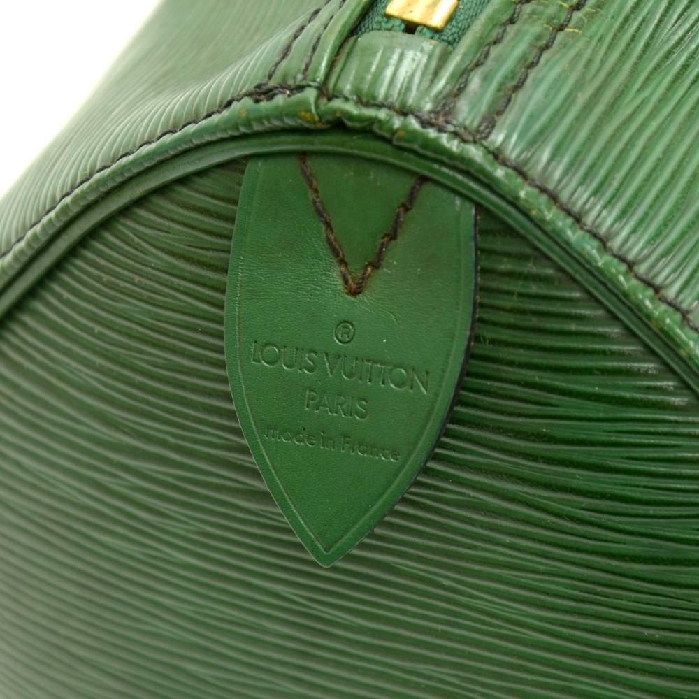 Vintage Louis Vuitton Speedy 25 Green Epi Leather City Hand Bag 2