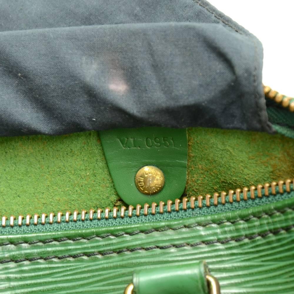 Vintage Louis Vuitton Speedy 25 Green Epi Leather City Hand Bag 4