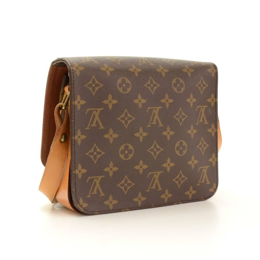 Brown Louis Vuitton Cartouchiere MM Monogram Canvas Shoulder Bag