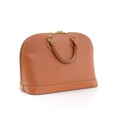 Louis Vuitton Alma Brown Kenyan Fawn Epi Leather Hand Bag