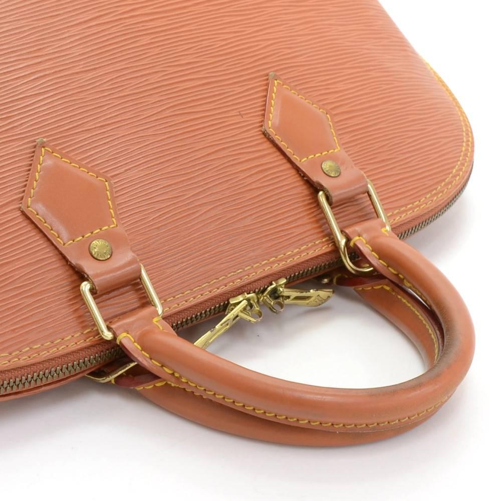 Louis Vuitton Alma Brown Kenyan Fawn Epi Leather Hand Bag 1