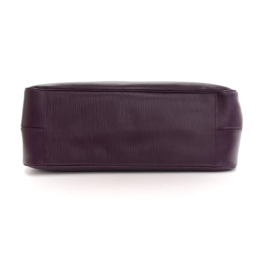Louis Vuitton Passy GM Purple Epi Leather Silver Tone Hardware Hand Bag 1