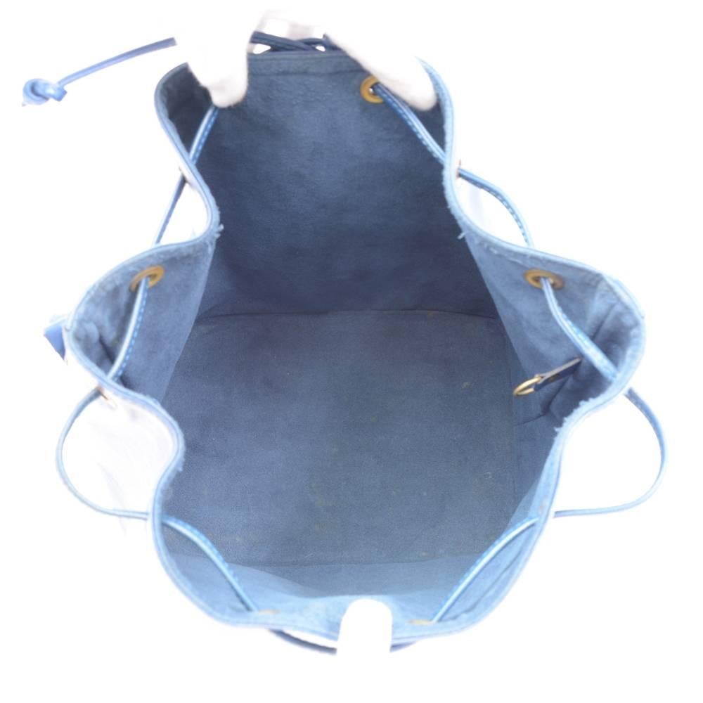 Louis Vuitton Petit Noe Blue Epi Leather Shoulder Bag 6