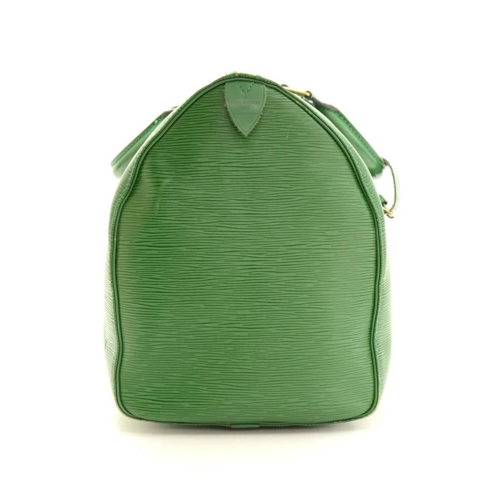 Vintage Louis Vuitton Keepall 45 Green Epi Leather Duffle Travel Bag 1