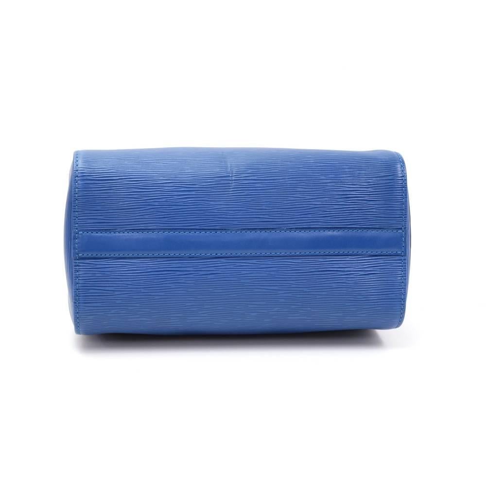Vintage Louis Vuitton Speedy 25 Blue Epi Leather City Hand Bag 2
