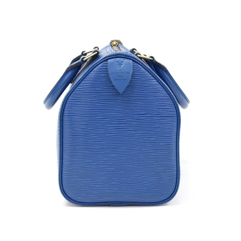 Vintage Louis Vuitton Speedy 25 Blue Epi Leather City Hand Bag 1