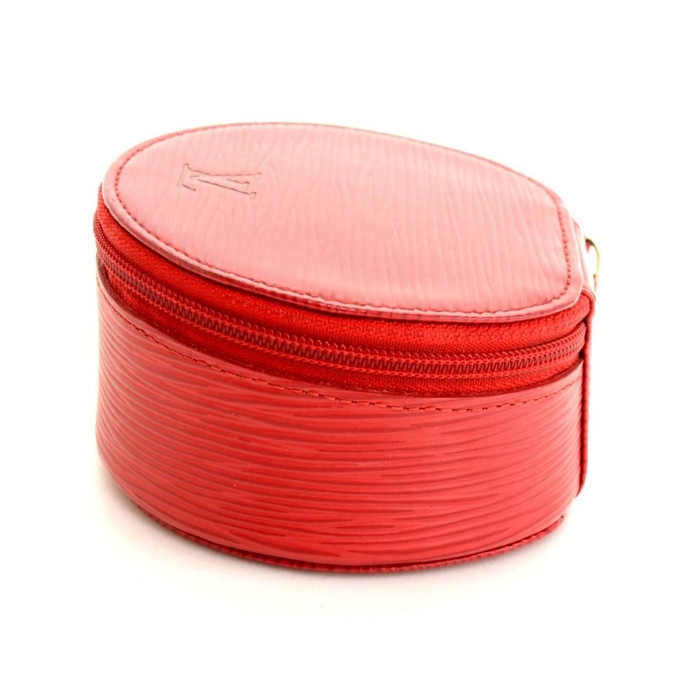 Women's Louis Vuitton Ecrin Bijoux Red Epi Leather Jewelry Case