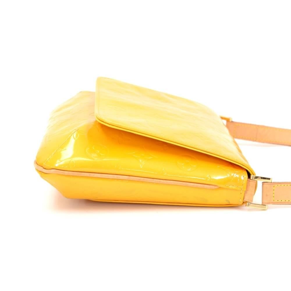 Women's Louis Vuitton Thompson Street Yellow Vernis Leather Shoulder Bag