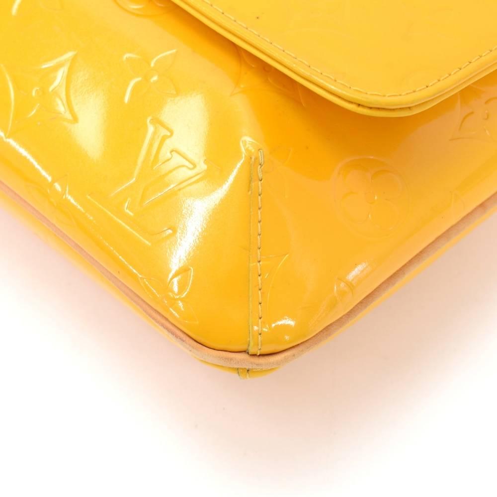 Louis Vuitton Thompson Street Yellow Vernis Leather Shoulder Bag 2