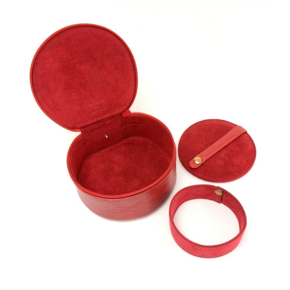 Louis Vuitton Ecrin Bijoux Red Epi Leather Large Jewelry Case 3