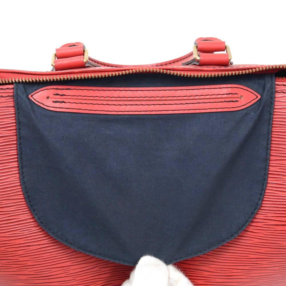 Vintage Louis Vuitton Speedy 25 Red Epi Leather City Hand Bag 4