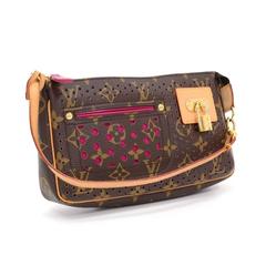 Louis Vuitton Perforated Accessories Monogram Canvas Purple Leather Handbag