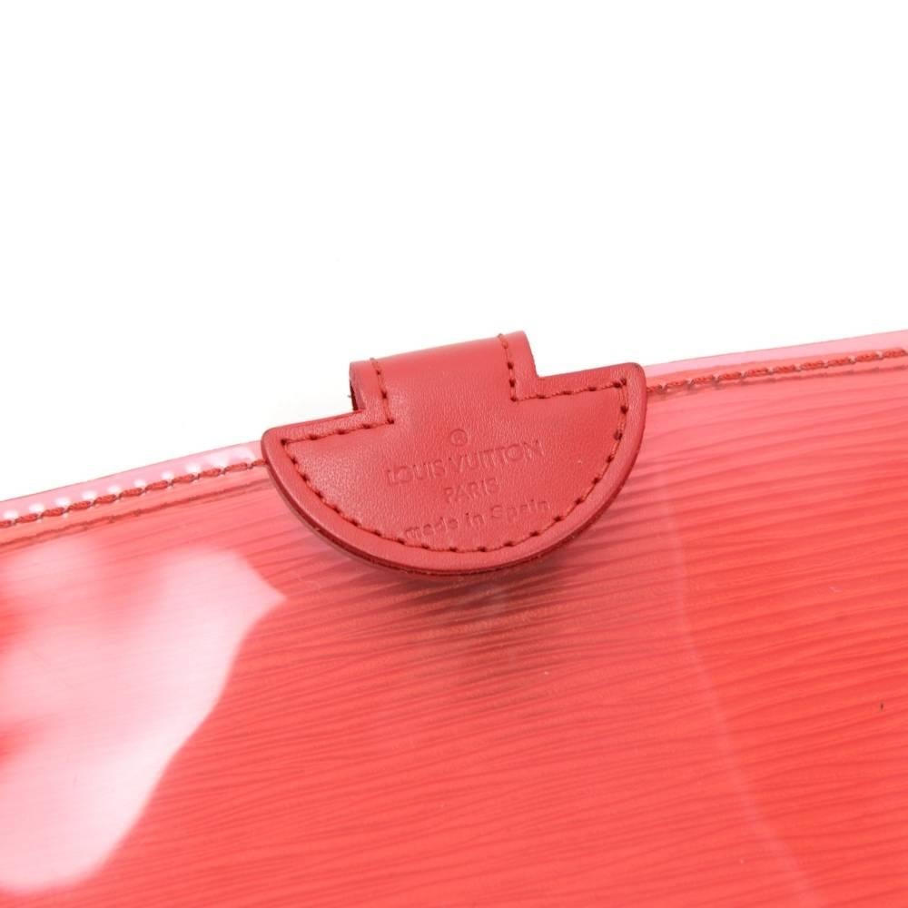 Louis Vuitton Plague Lagoon MM Red Vinyl Beach Tote Hand Bag 3