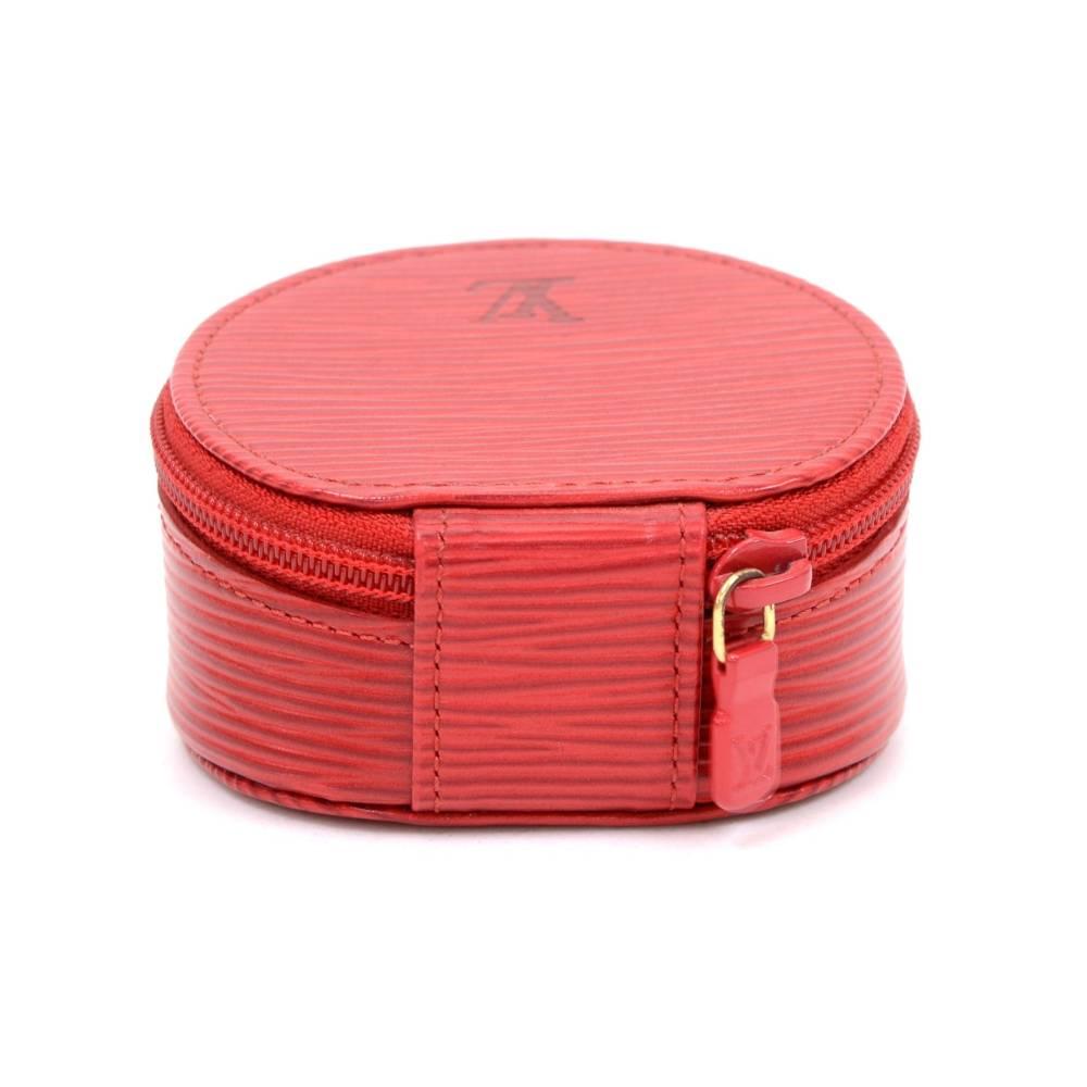 Women's Louis Vuitton Ecrin Bijoux Red Epi Leather Mini Jewelry Case